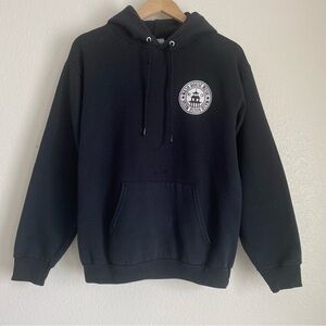 Y2k J. Boog Wash House Music signed Aloha drawstring hoodie, black, S